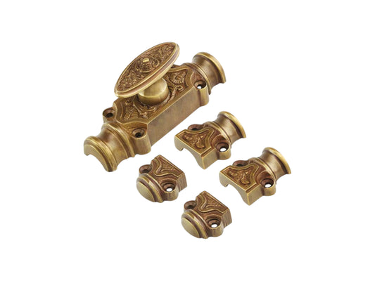 Signature Ironmongery Dalston Cabinet Brass Cremone Bolt Hardware 2 feet Unlacquered Antique Brass Up to 2 feet Cabinets