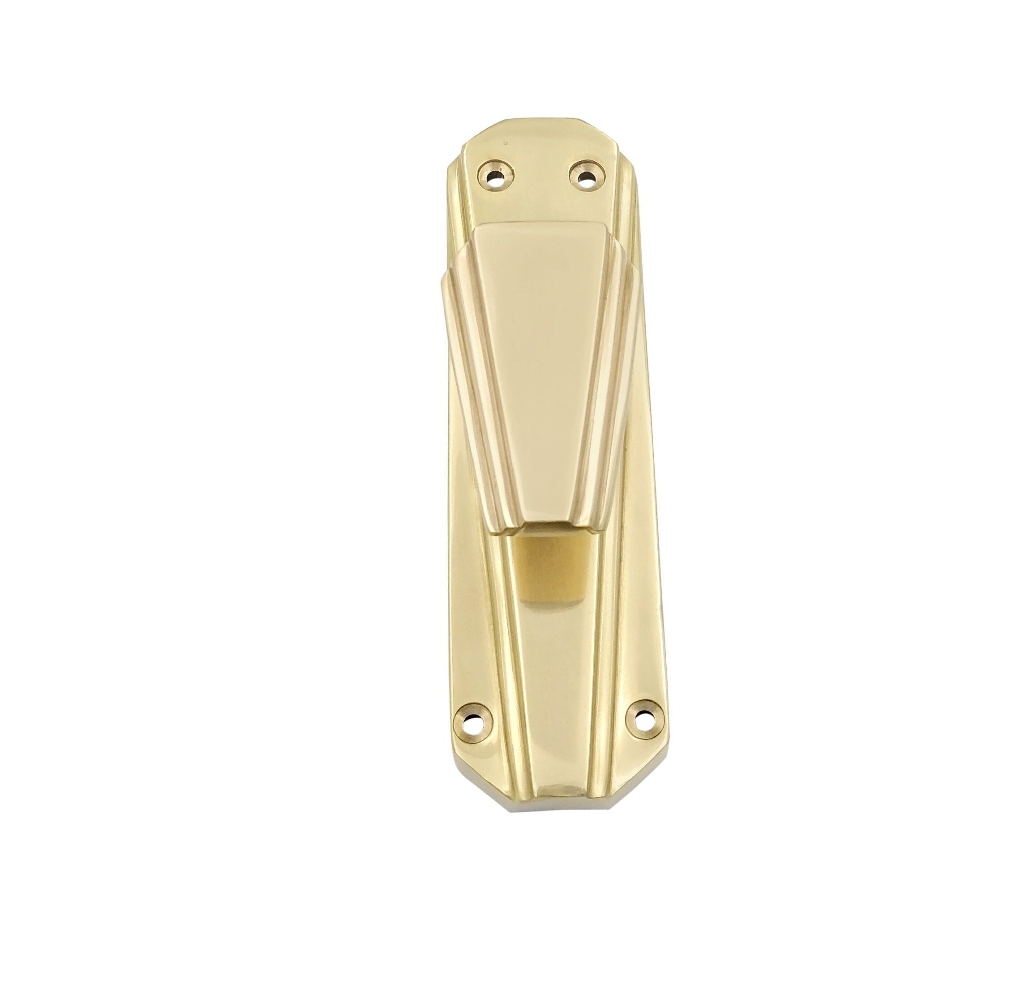 Signature Ironmongery Art Deco Door Brass Cremone Bolt 9 feet polished Brass Unlacquered Upto 9 feet Door