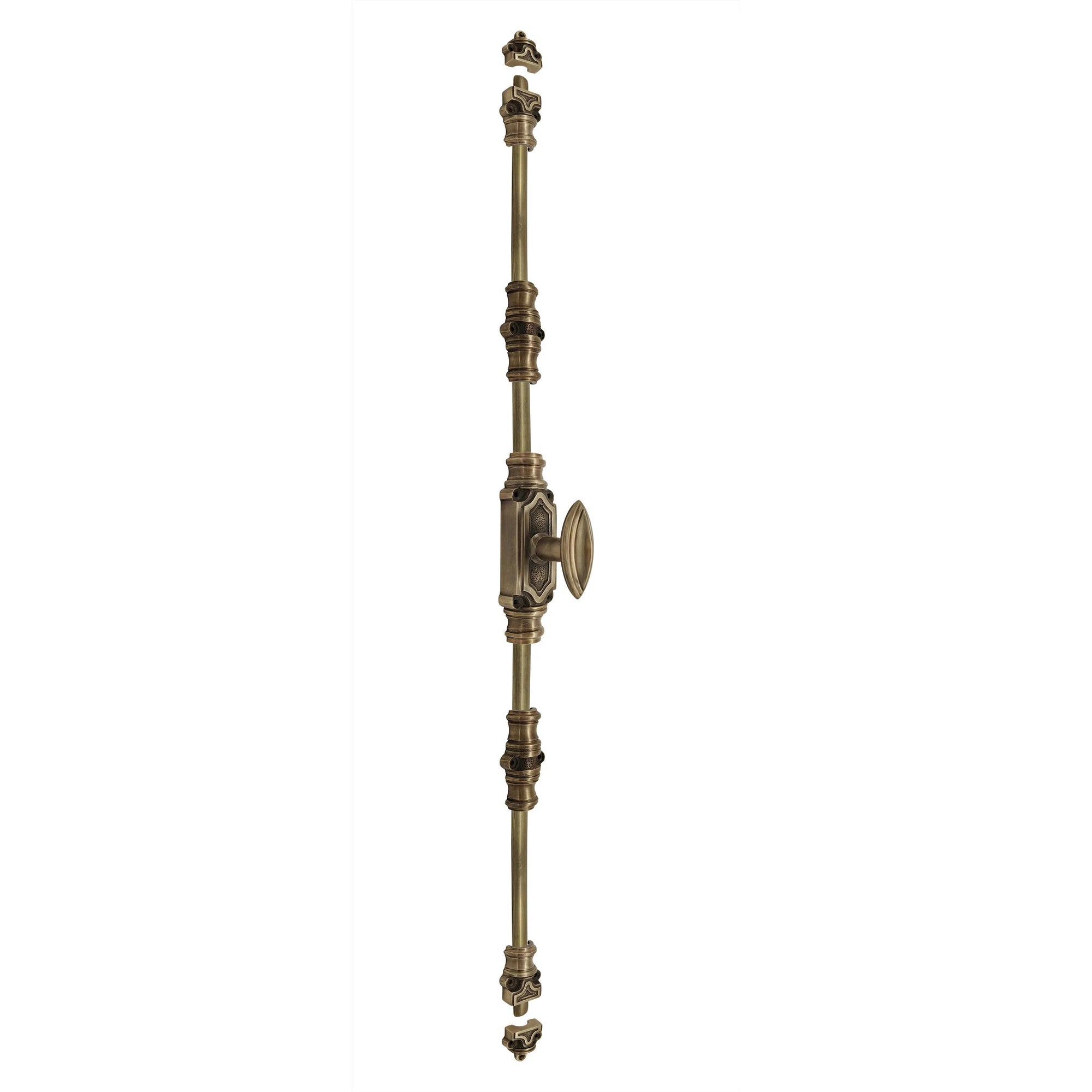 Signature Ironmongery Barcheski Door Brass Cremone Bolt Antique Brass Unlacquered Up to 9 feet Doors