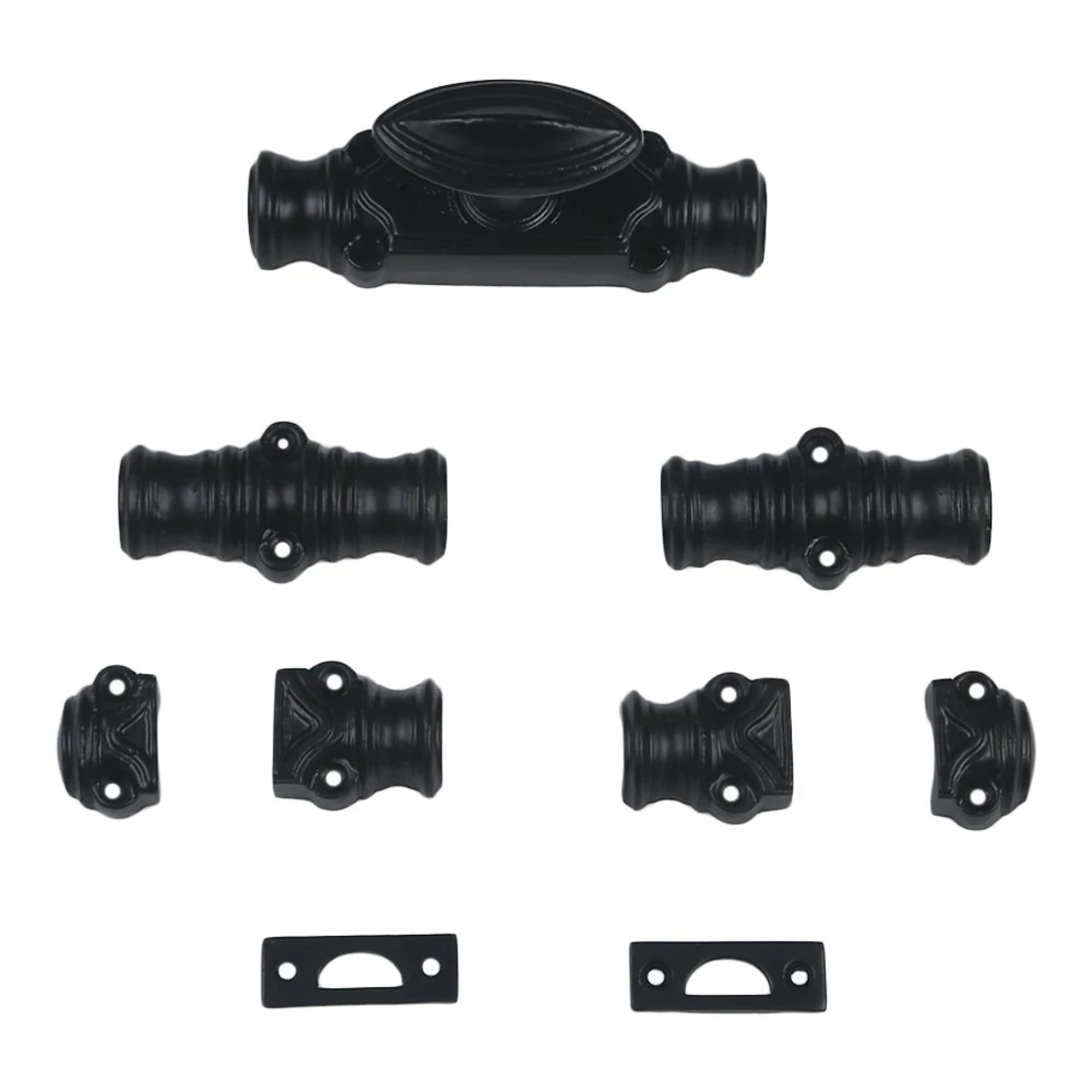 Signature Ironmongery Barcheski Window Iron Cremone Bolt Hardware 6 feet Black Powder Coated Up to 6 feet