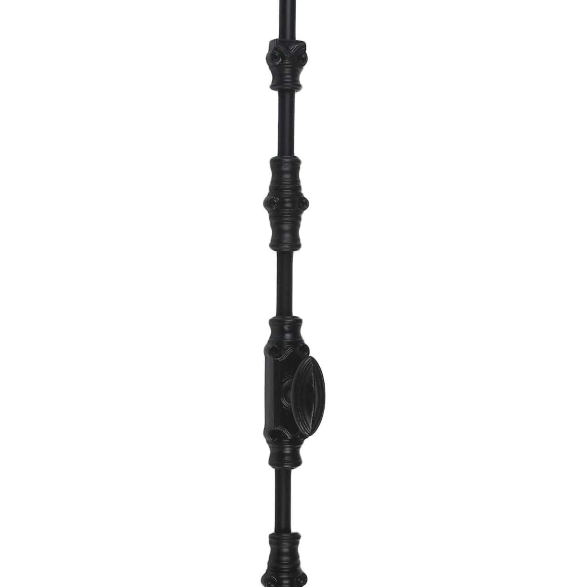 Signature Ironmongery Barcheski Window Iron Cremone Bolt Hardware 6 feet Black Powder Coated Up to 6 feet