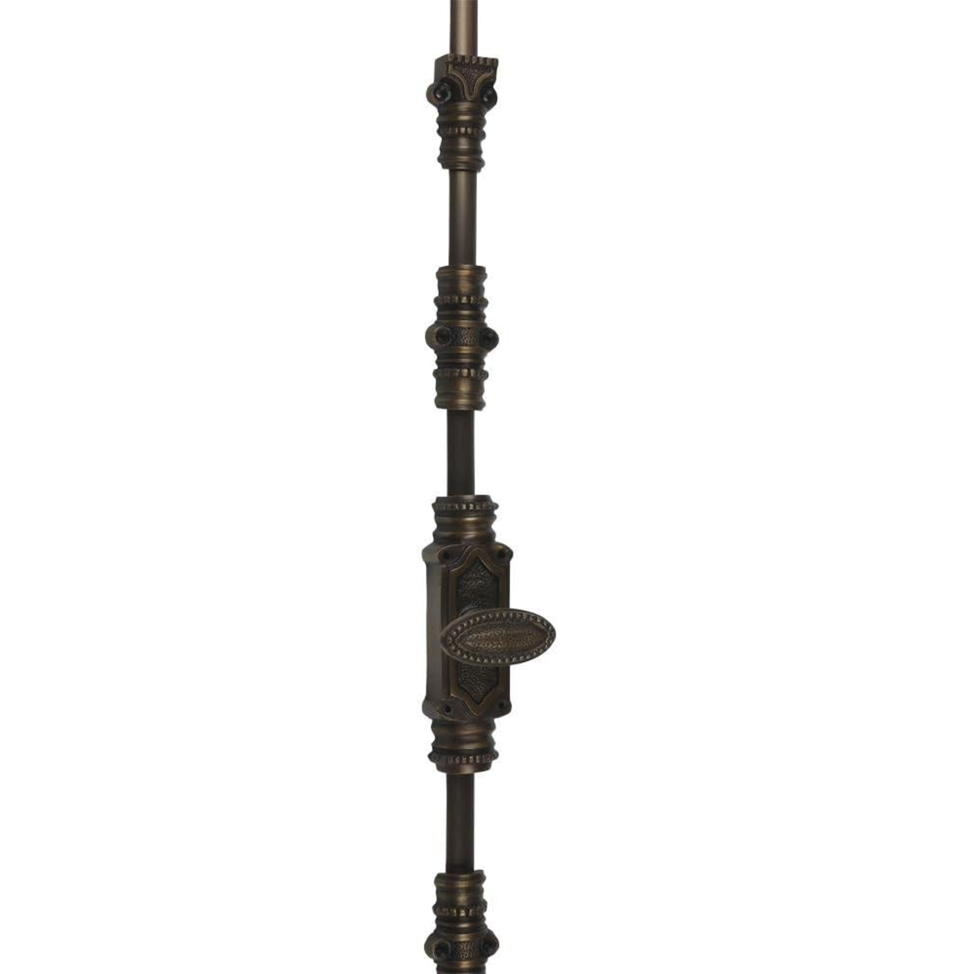 Signature Ironmongery Beaded Door Brass Cremone Bolt Unlacquered Antique Brass Upto 9 feet Doors
