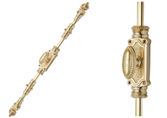 Signature Ironmongery Beaded Door Brass Cremone Bolt Polished Brass Lacquered Upto 9 feet Doors