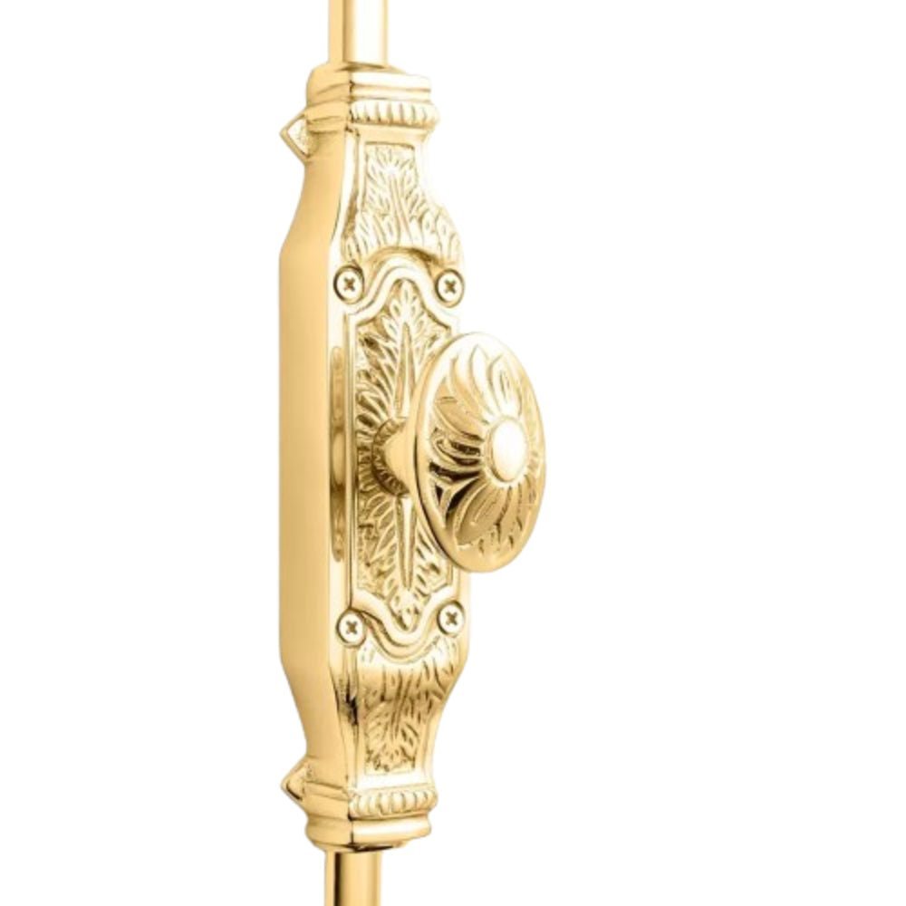 Signature Ironmongery Corinthian Door Brass Cremone Bolt 9 feet Unlacquered Brass Polished For Doors Upto 9 feet Doors
