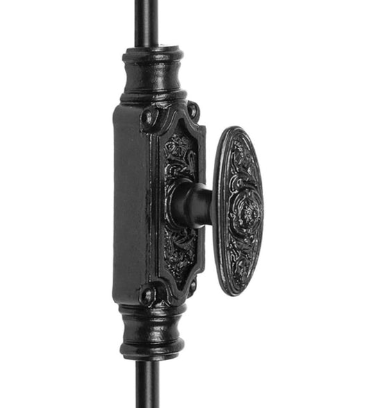 Signature Ironmongery Dalston Cabinet Iron Cremone Bolt Hardware 2 feet Black Powder Coated Up to 2 feet Cabinets