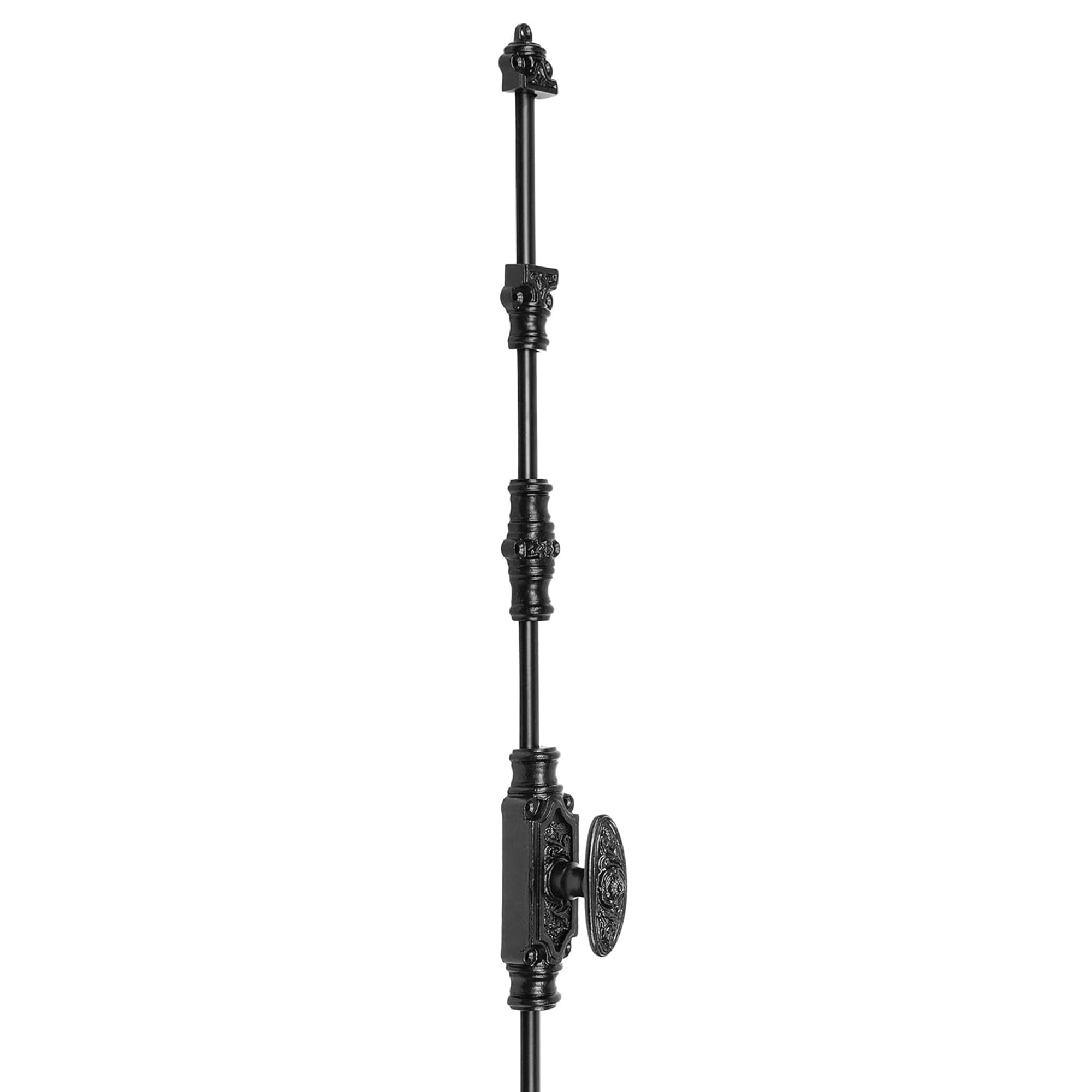 Signature Ironmongery Dalston Door Iron Cremone Bolt 9 feet Black Powder Coated Upto 9' Doors