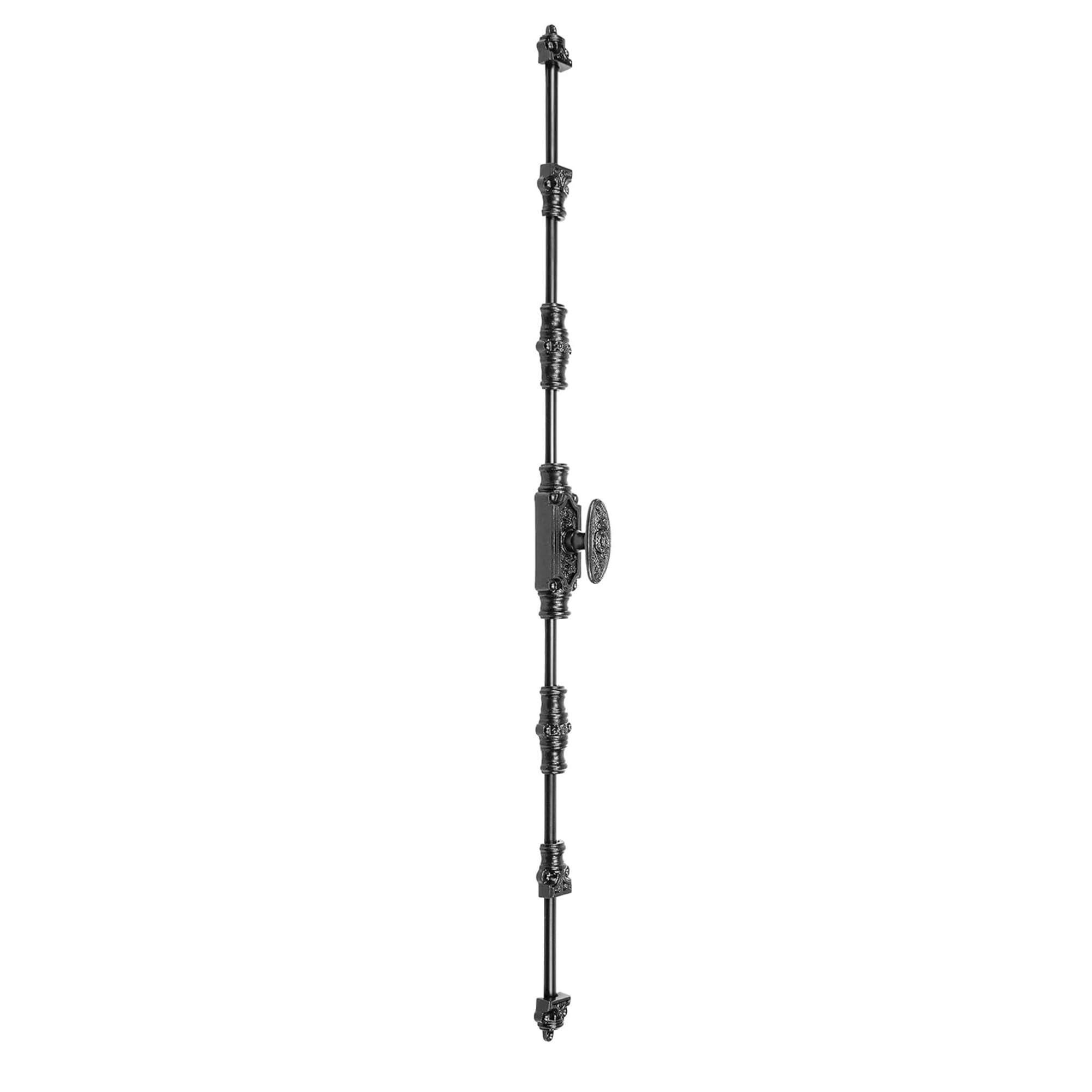 Signature Ironmongery Dalston Door Iron Cremone Bolt 9 feet Black Powder Coated Upto 9' Doors