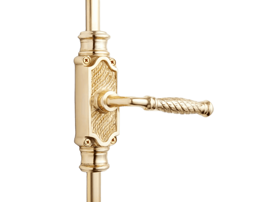 Signature Ironmongery Havering Door Brass Cremone Bolt Polished Brass Lacquered up to 9 Feet Doors