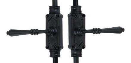 Signature Ironmongery Lever Handle Door Iron Cremone Bolt Hardware Black Powder Coated Up to 9 feet Doors