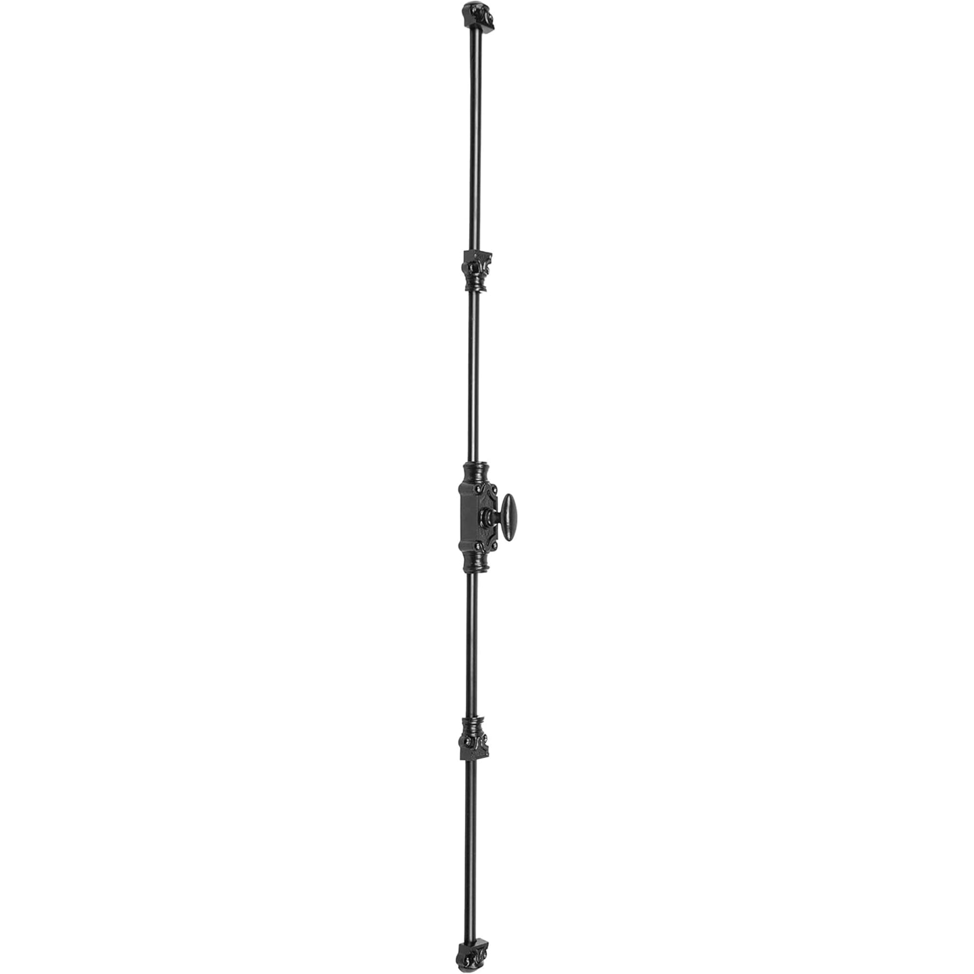 Signature Ironmongery Stepney Cabinet Iron Cremone Bolt Hardware 2 feet Black Powder Coated Finish Up to 2 feet