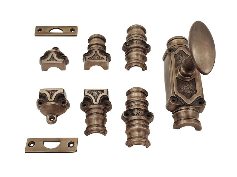 Signature Ironmongery Stepney Door Brass Cremone Bolt 9 feet Antique Brass Lacquered Up to 9 feet Doors