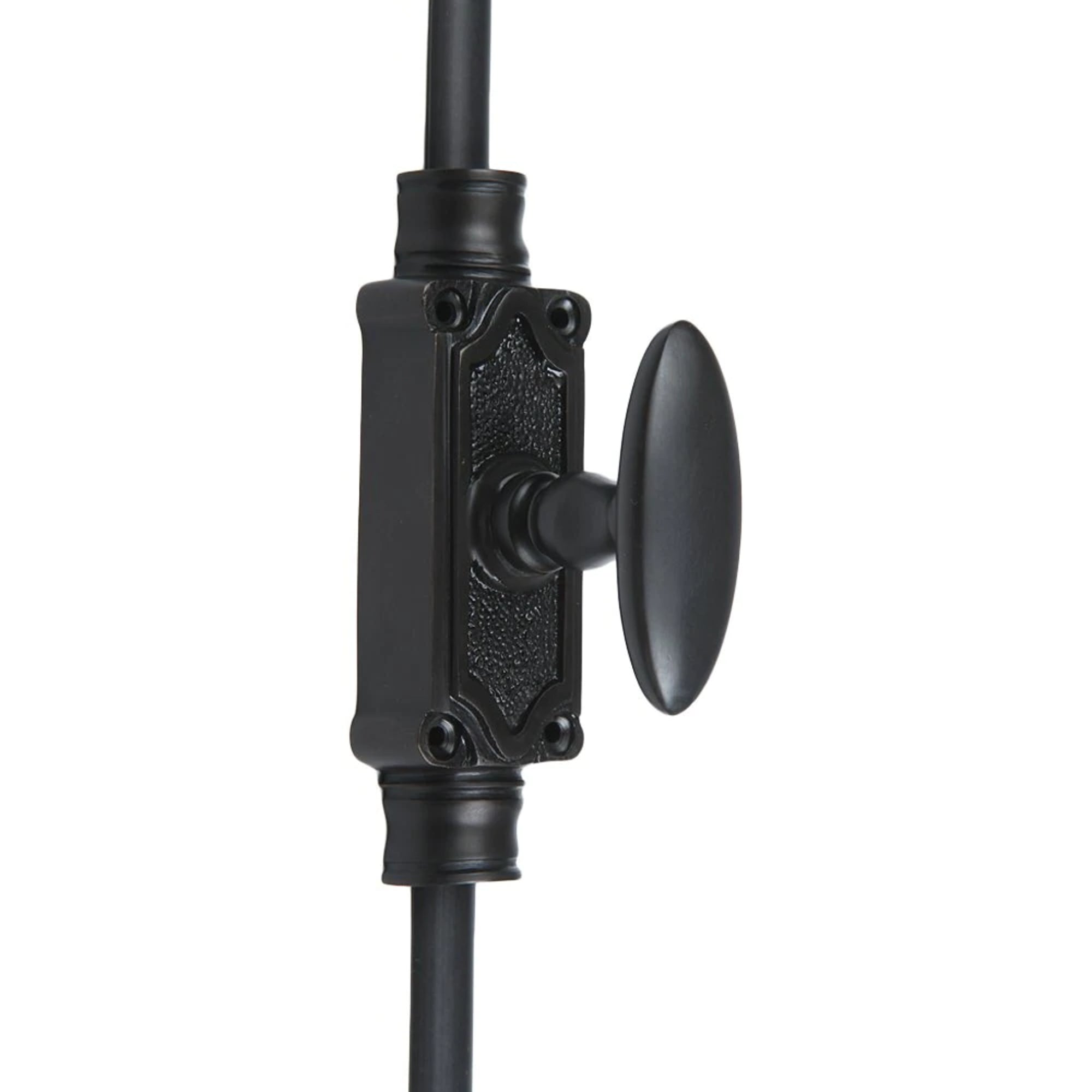 Signature Ironmongery Stepney Door Iron Cremone Bolt 9 feet Black Powder Coated Upto 9 feet Doors
