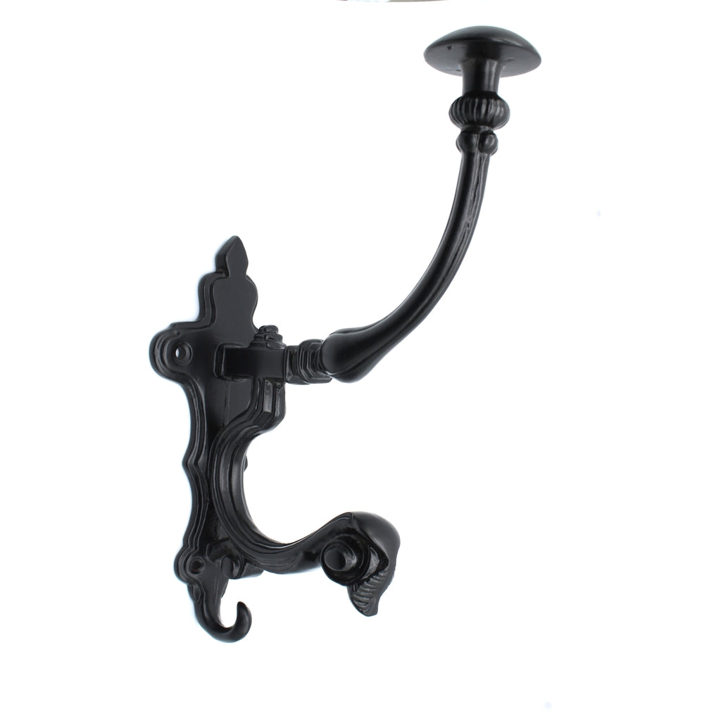 Cast Iron Gothic Hat & Coat Hook- Black Powder Coated