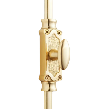 Signature Ironmongery Stepney Window Brass Cremone Bolt Hardware 6 feet Polished Brass Unlacquered  Up to 6 feet