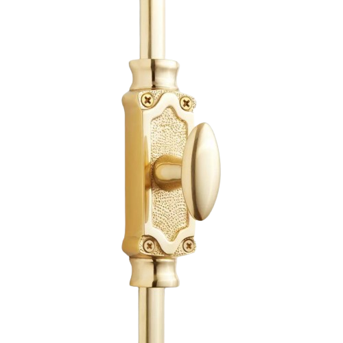 Signature Ironmongery Stepney Window Brass Cremone Bolt Hardware 6 feet Polished Brass Lacquered  Upto 6 feet