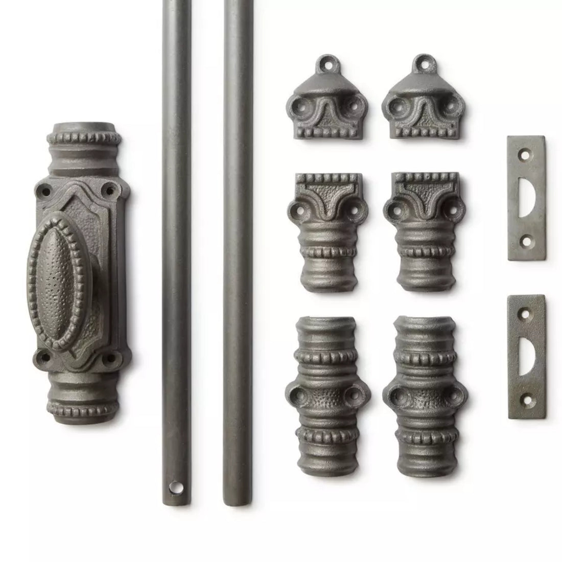 Signature Ironmongery Beaded Door Iron Cremone Bolt Antique Iron Finish Up to 9 feet Doors