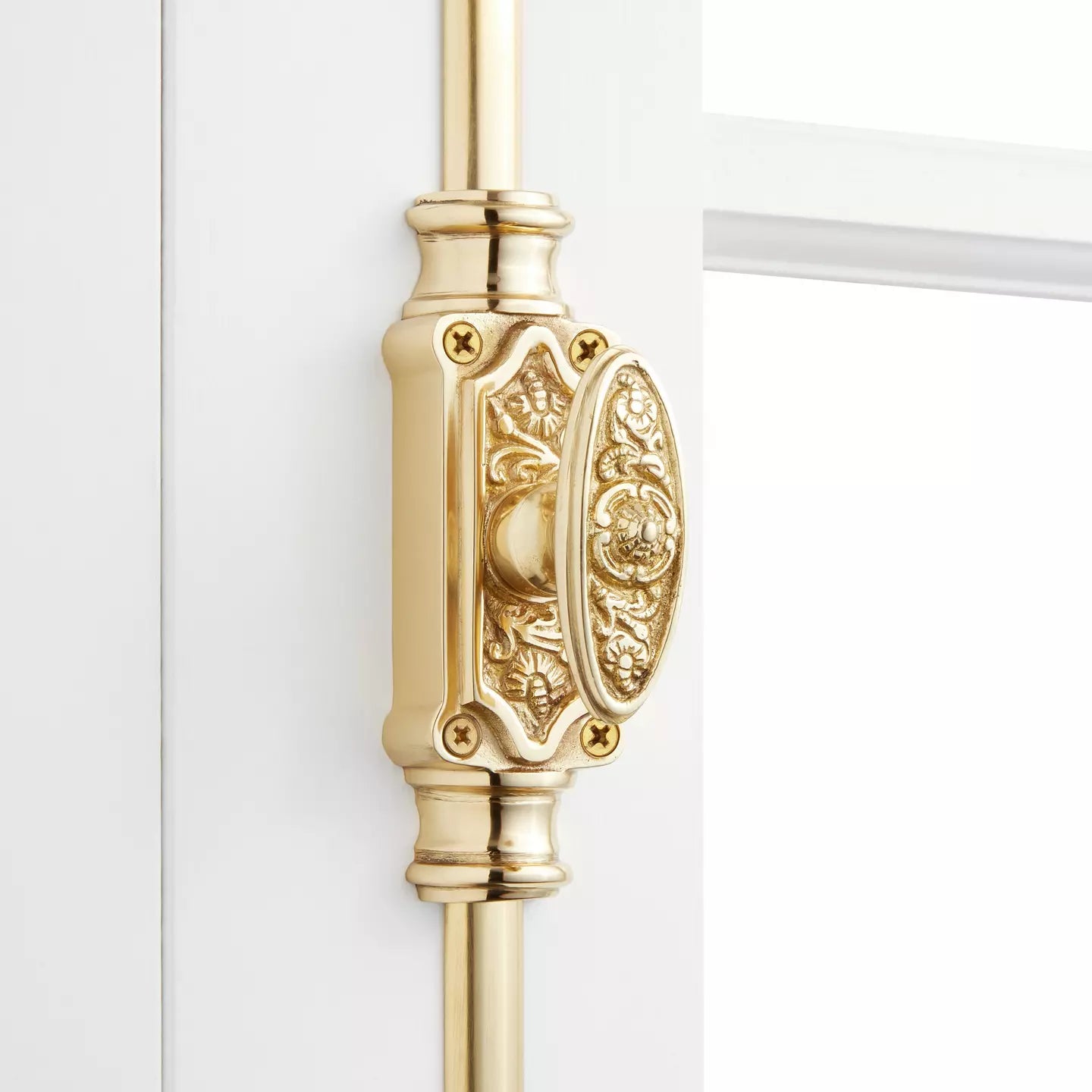 Signature Ironmongery Dalston Window Brass Cremone Bolt Hardware 6 feet Polished Brass Unlacquered  Up to 6 feet