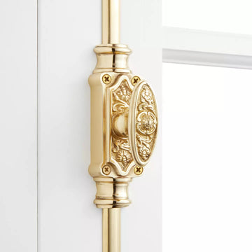 Signature Ironmongery Dalston Window Brass Cremone Bolt Hardware 6 feet Polished Brass Unlacquered  Up to 6 feet