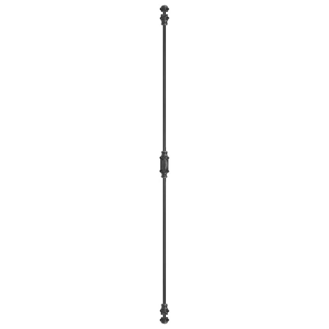 Signature Ironmongery Barcheski Cabinet Iron Cremone Bolt Hardware 2 feet Textured Matt Black Up to 2 feet