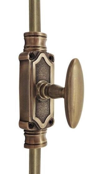 Antique Brass Unlacquered Cremone bolt