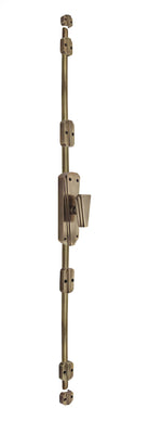 Signature Ironmongery Art Deco Door Brass Cremone Bolt 9 feet Antique Brass Unlacquered Up to 9 feet Doors