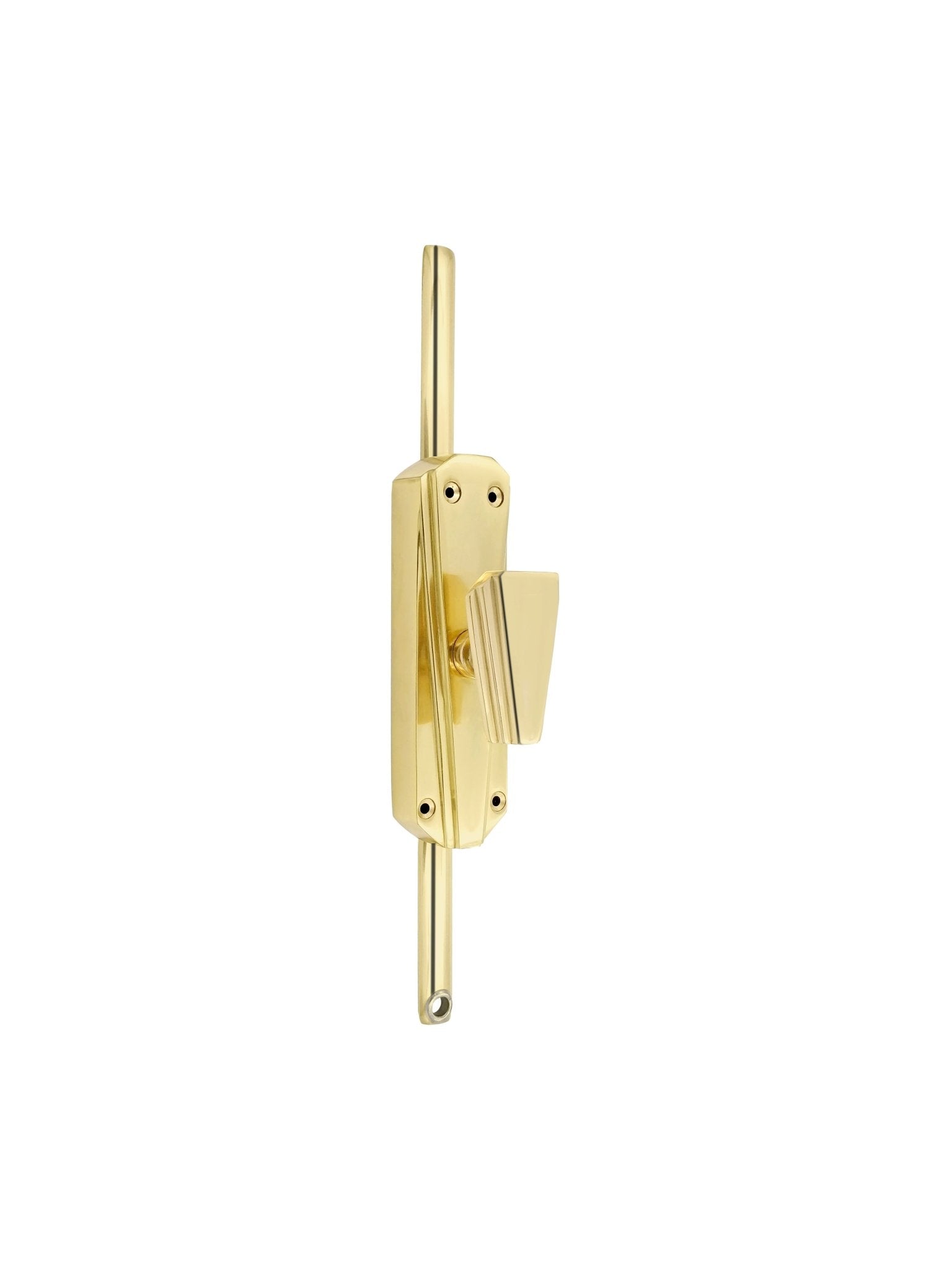 Signature Ironmongery Art Deco Door Brass Cremone Bolt 9 feet polished Brass Unlacquered Upto 9 feet Door