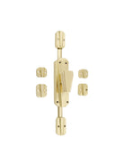 Signature Ironmongery Art Deco Door Brass Cremone Bolt 9 feet polished Brass Unlacquered Upto 9 feet Door
