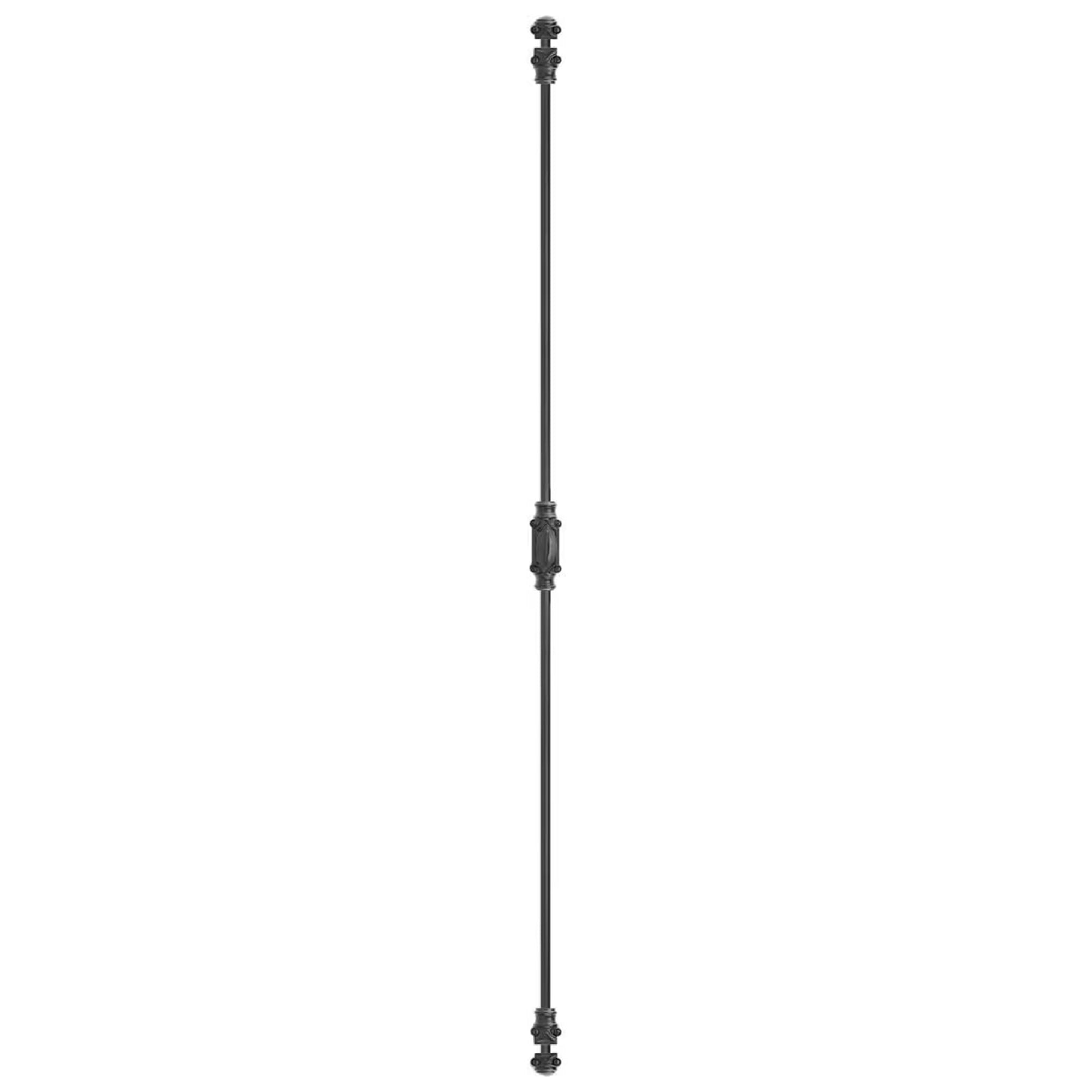 Signature Ironmongery Barcheski Cabinet Iron Cremone Bolt Hardware 2 feet Black Powder Coated Up to 2 feet