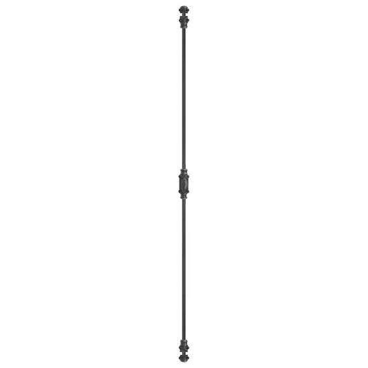 Signature Ironmongery Barcheski Cabinet Iron Cremone Bolt Hardware 2 feet Black Powder Coated Up to 2 feet