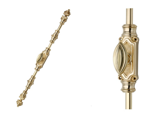 Signature Ironmongery Barcheski Door Brass Cremone Bolt Unlacquered Brass Polished Upto 9 feet Doors