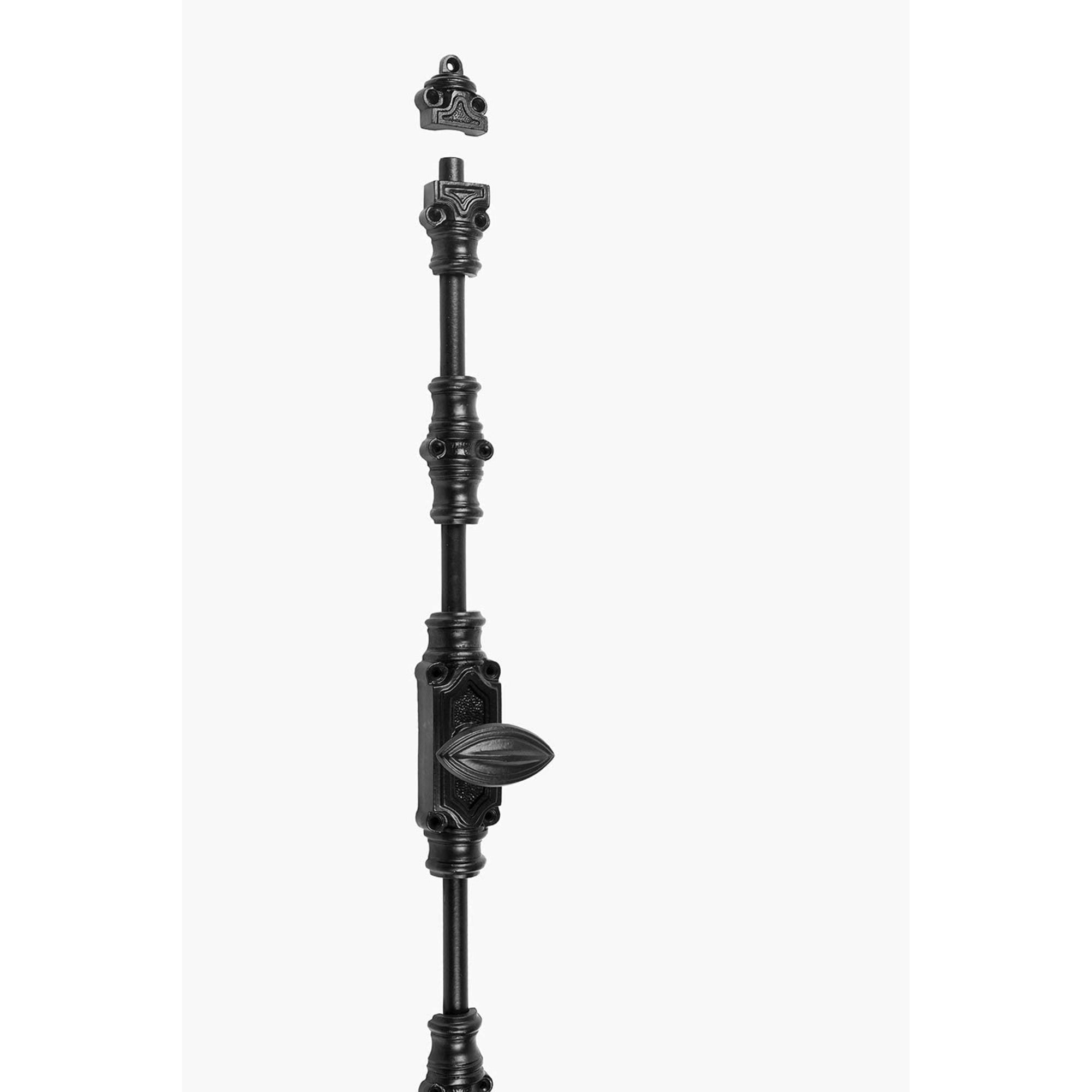 Signature Ironmongery Barcheski Door Iron Cremone Bolt Black Powder Coated Up to 9 feet Doors