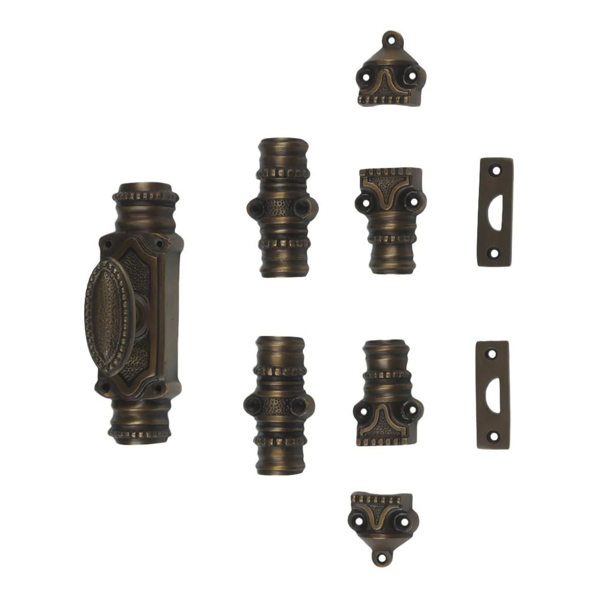 Signature Ironmongery Beaded Door Brass Cremone Bolt Unlacquered Antique Brass Upto 9 feet Doors