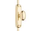 Signature Ironmongery Classic Oval Knob Door Brass Cremone Bolt 9 feet Unlacquered Brass Polished for Doors Upto 9 feet