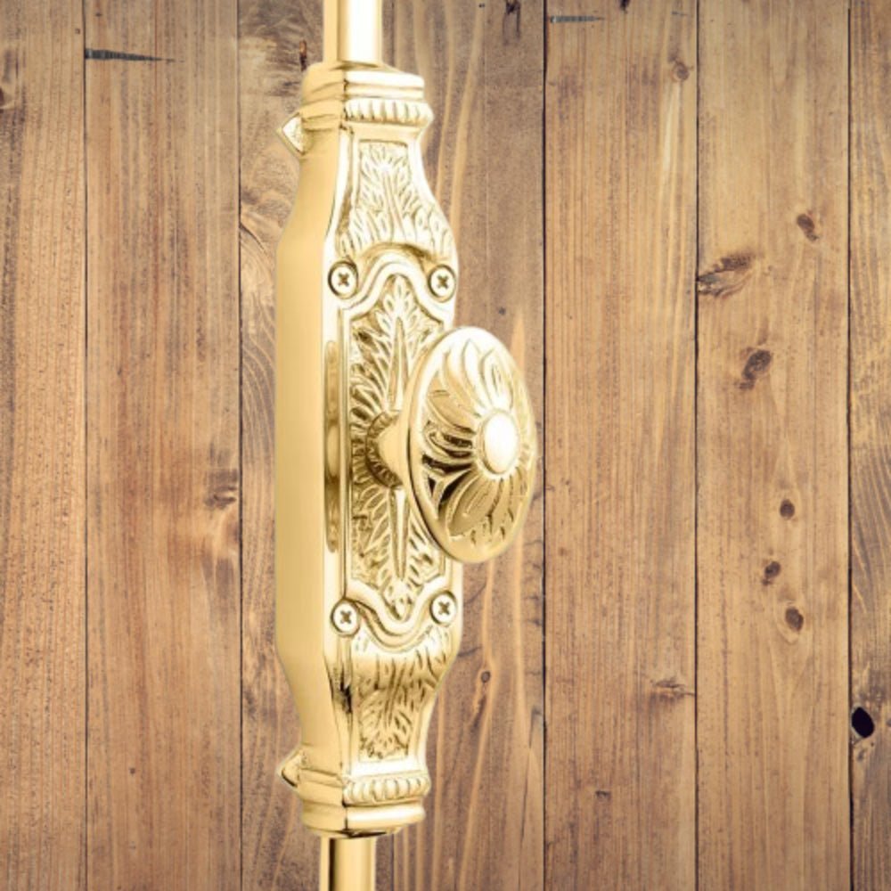 Signature Ironmongery Corinthian Door Brass Cremone Bolt 9 feet Unlacquered Brass Polished For Doors Upto 9 feet Doors