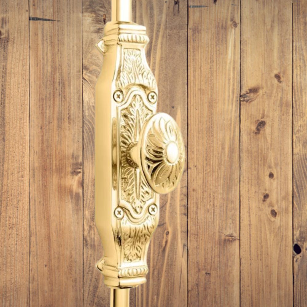 Signature Ironmongery Corinthian Door Brass Cremone Bolt 9 feet polished Brass Lacquered For Doors Upto 9 feet