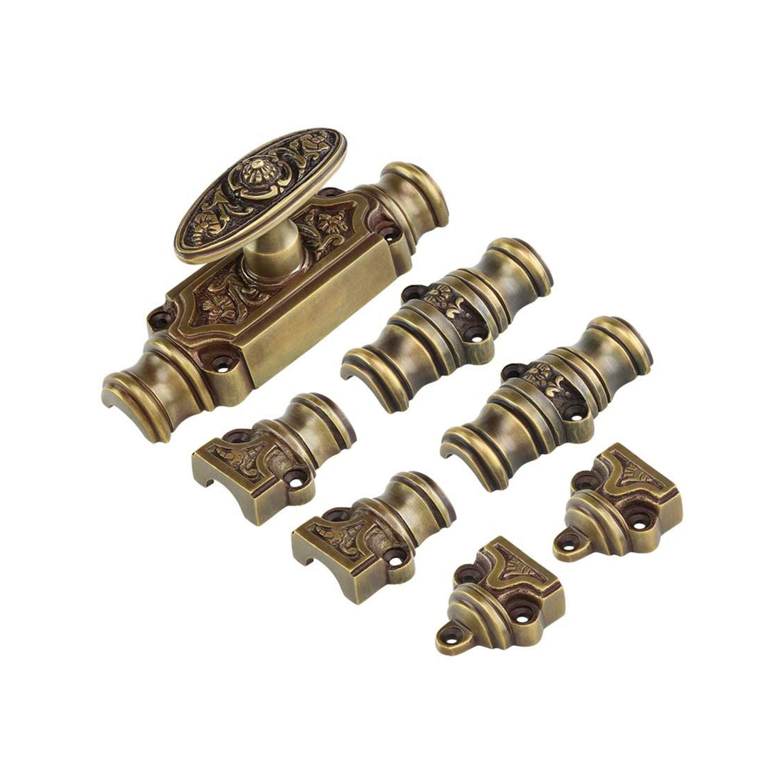Signature Ironmongery Dalston Door Brass Cremone Bolt 9 feet Antique Satin Brass Lacquered Upto 9' Doors