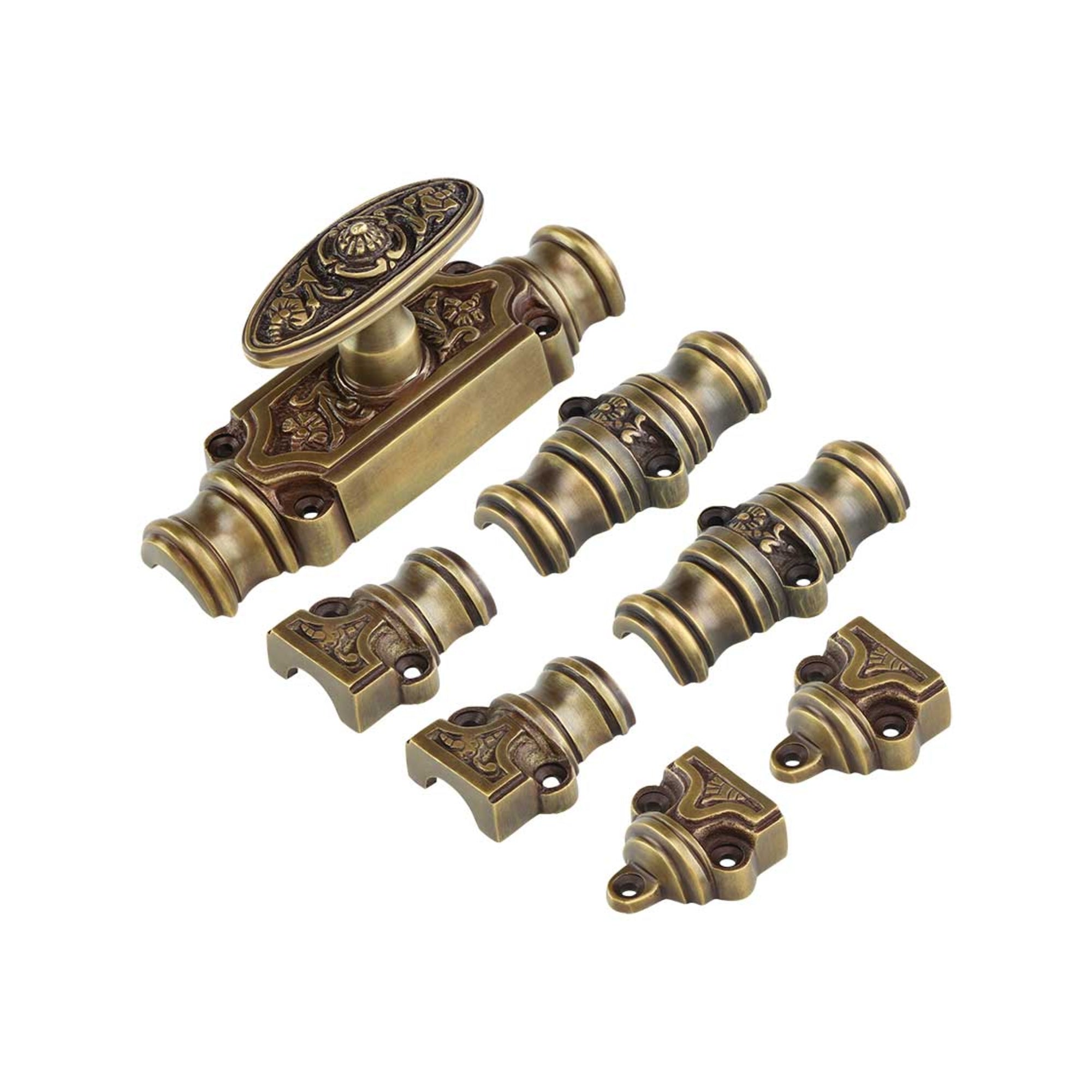 Signature Ironmongery Dalston Door Brass Cremone Bolt 9 feet Antique Satin Brass Lacquered Upto 9' Doors