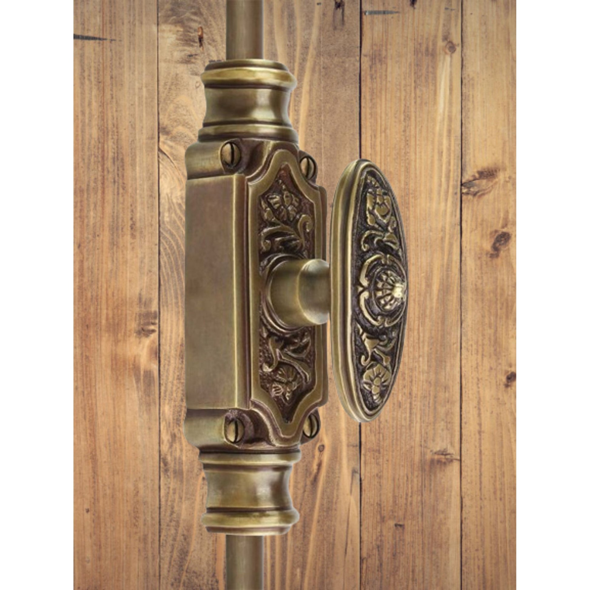 Signature Ironmongery Dalston Door Brass Cremone Bolt 9 feet Antique Satin Brass Lacquered Upto 9' Doors