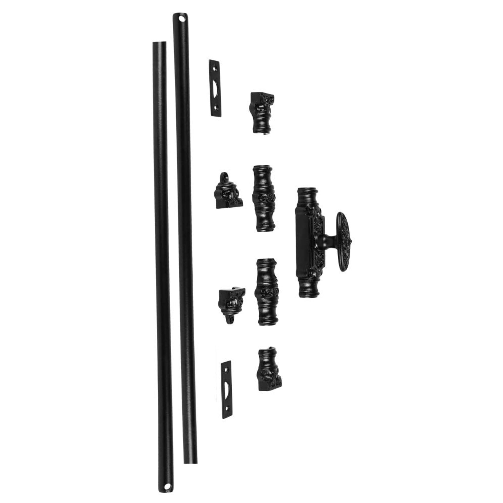 Signature Ironmongery Dalston Door Iron Cremone Bolt 9 feet Black Powder Coated Upto 9' Doors