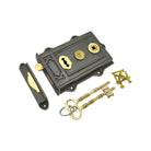 Signature Ironmongery Iron Davenport Rim Lock Antique Iron Finish