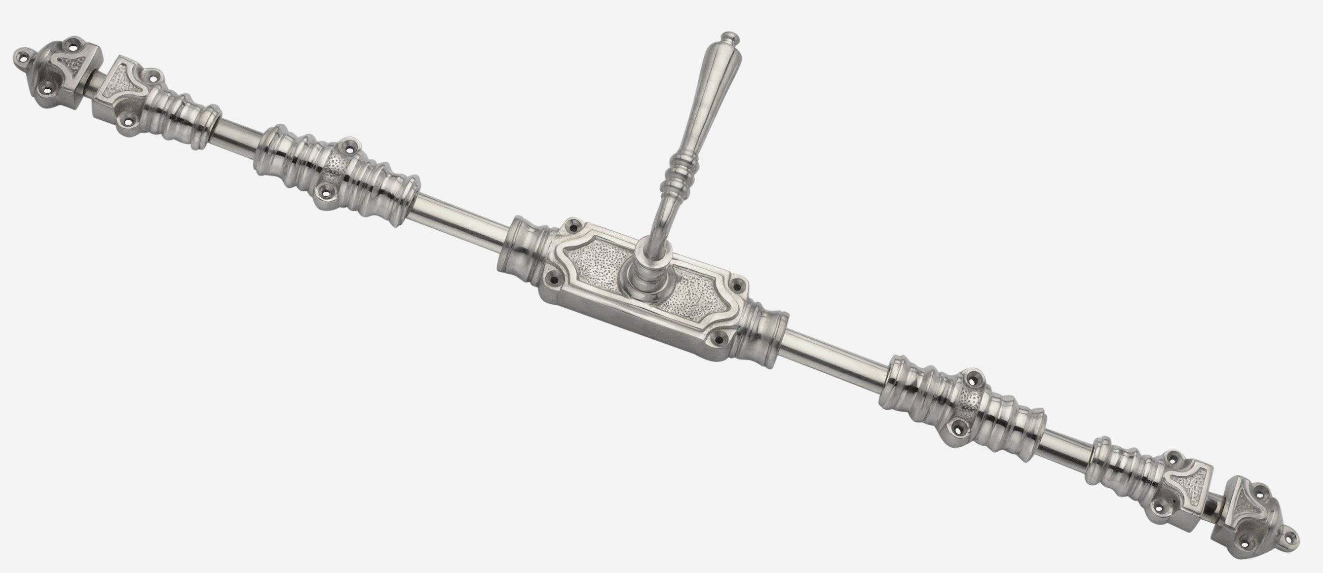 Signature Ironmongery Lever Handle Door Brass Cremone Bolt Satin Nickel Upto 9 feet Doors