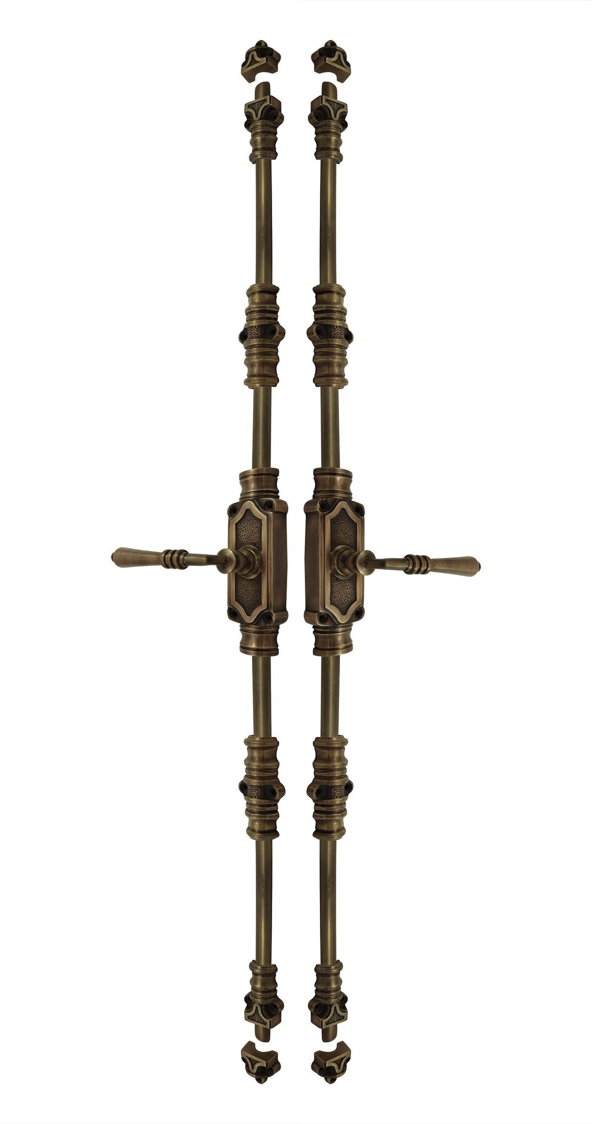 Signature Ironmongery Lever Handle Door Brass Cremone Bolt Unlacquered Antique Brass Upto 9 feet Doors