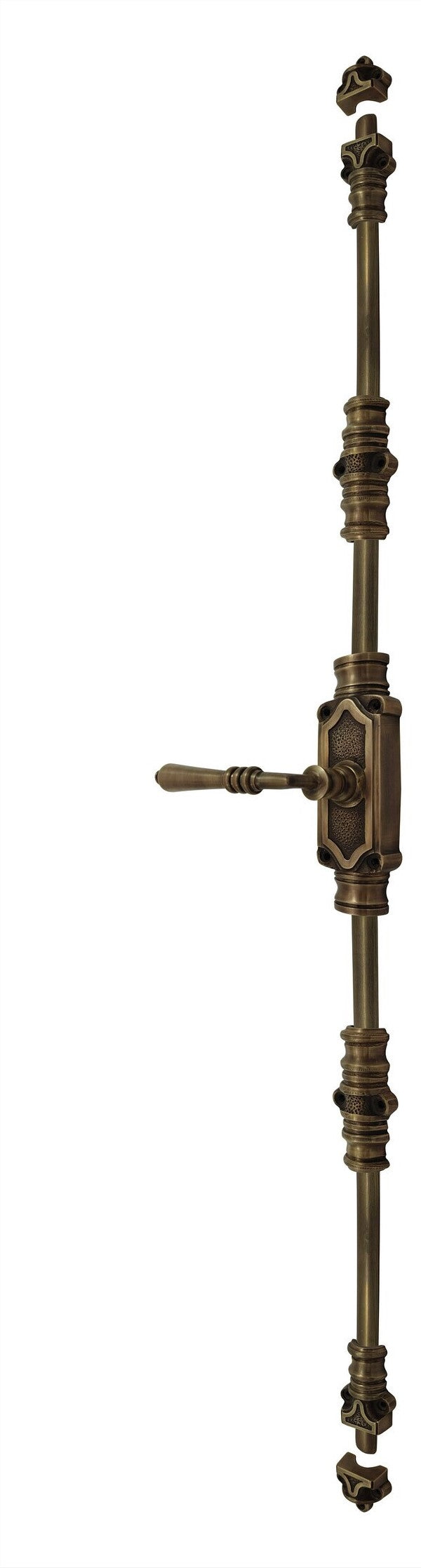 Signature Ironmongery Lever Handle Door Brass Cremone Bolt Unlacquered Antique Brass Upto 9 feet Doors
