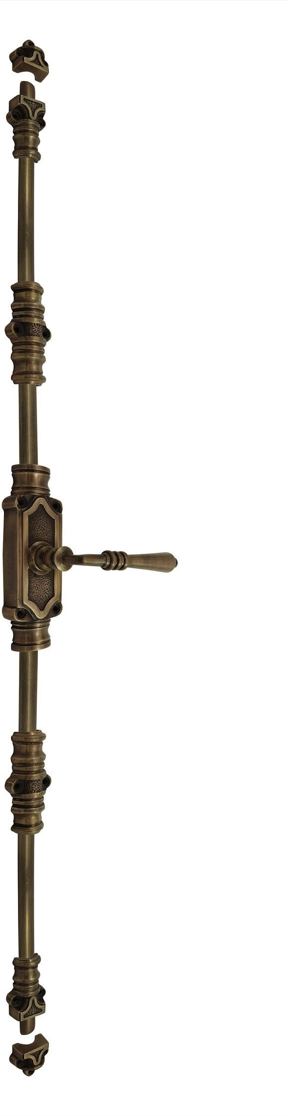 Signature Ironmongery Lever Handle Door Brass Cremone Bolt Unlacquered Antique Brass Upto 9 feet Doors
