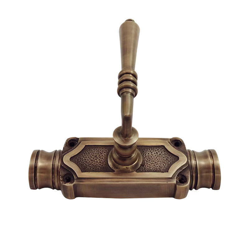 Signature Ironmongery Lever Handle Door Brass Cremone Bolt Unlacquered Antique Brass Upto 9 feet Doors