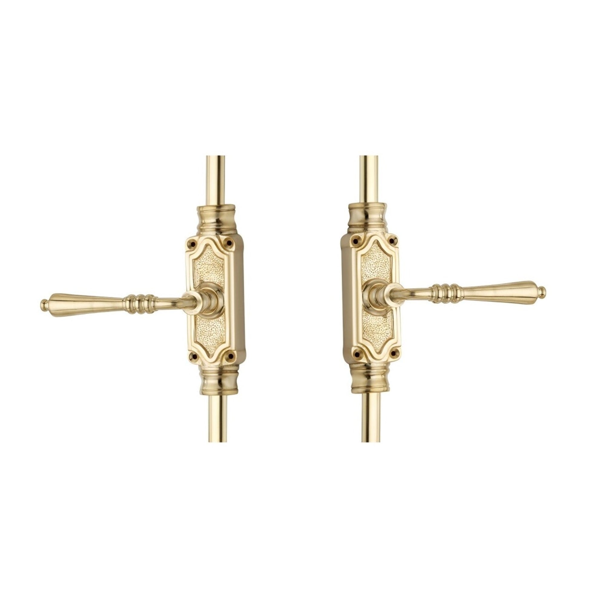 Signature Ironmongery Lever Handle Door Brass Cremone Bolt Unlacquered Polished Brass Upto 9 feet Doors