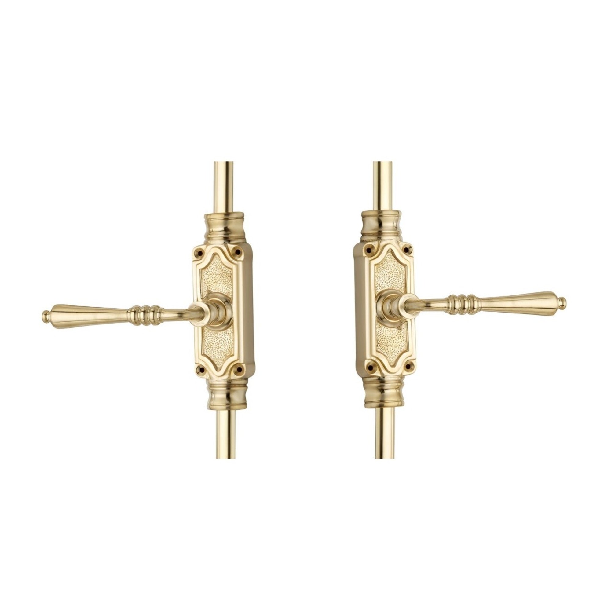 Signature Ironmongery Lever Handle Door Brass Cremone Bolt Unlacquered Polished Brass Upto 9 feet Doors