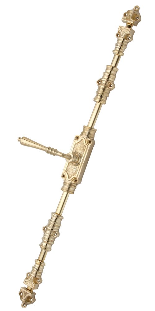 Signature Ironmongery Lever Handle Door Brass Cremone Bolt Unlacquered Polished Brass Upto 9 feet Doors
