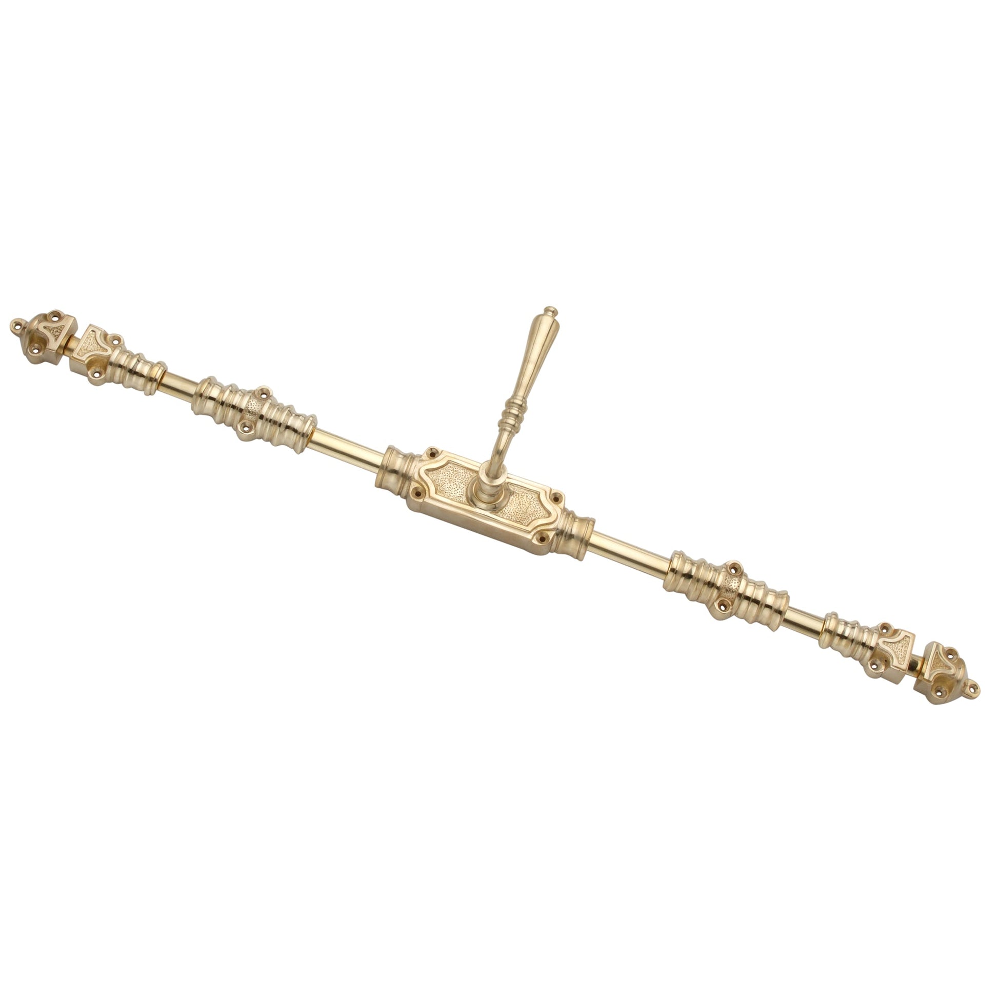 Signature Ironmongery Lever Handle Door Brass Cremone Bolt Unlacquered Polished Brass Upto 9 feet Doors