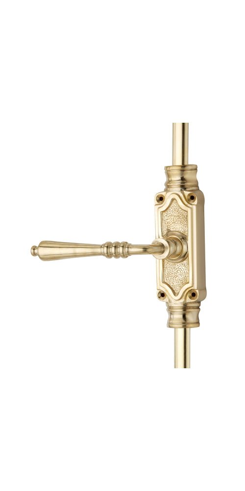 Signature Ironmongery Lever Handle Door Brass Cremone Bolt Unlacquered Polished Brass Upto 9 feet Doors